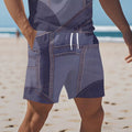 hot-selling men's polo shirt set, new summer two-piece casual short-sleeve and shorts set, dropshipping available