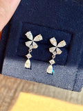 Exquisite bowknot teardrop zircon stud earrings: minimalist, unique, and chic. a touch of luxury for the modern woman