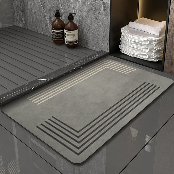 Bathroom absorbent floor mat, diatom mud cushion, toilet floor mat, toilet door non-slip household quick-drying bathroom mat