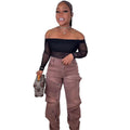 European and american style women's jeans - new fashion button-up denim patchwork loose fit jeans for  cross-border e-commerce