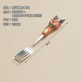 Wholesale christmas high-value stainless steel dessert spoons - cute cartoon creative coffee stirrers - gift tableware set