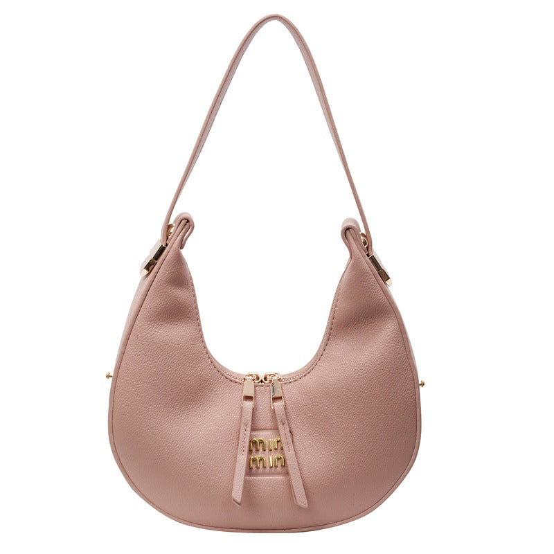 Simple underarm dumpling bag 2025 summer new Korean version handbag niche crescent bag commuter fashion shoulder bag