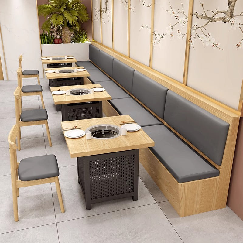 Customized hot pot shop plate deck sofa simple milk tea dessert shop buffet coffee western restaurant table chair combination