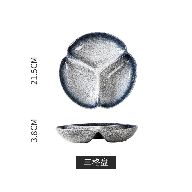 Japanese retro dessert plate - stylish & practical for home use - perfect for single servings, breakfast, snacks, and desserts