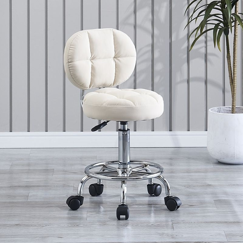 Barber chair makeup manicure live broadcast special adjustable round stool for home bedroom dressing stool movable backrest large work stool