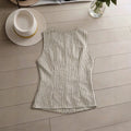 fashion  summer new striped sleeveless top + shorts set - commute & casual two-piece outfit