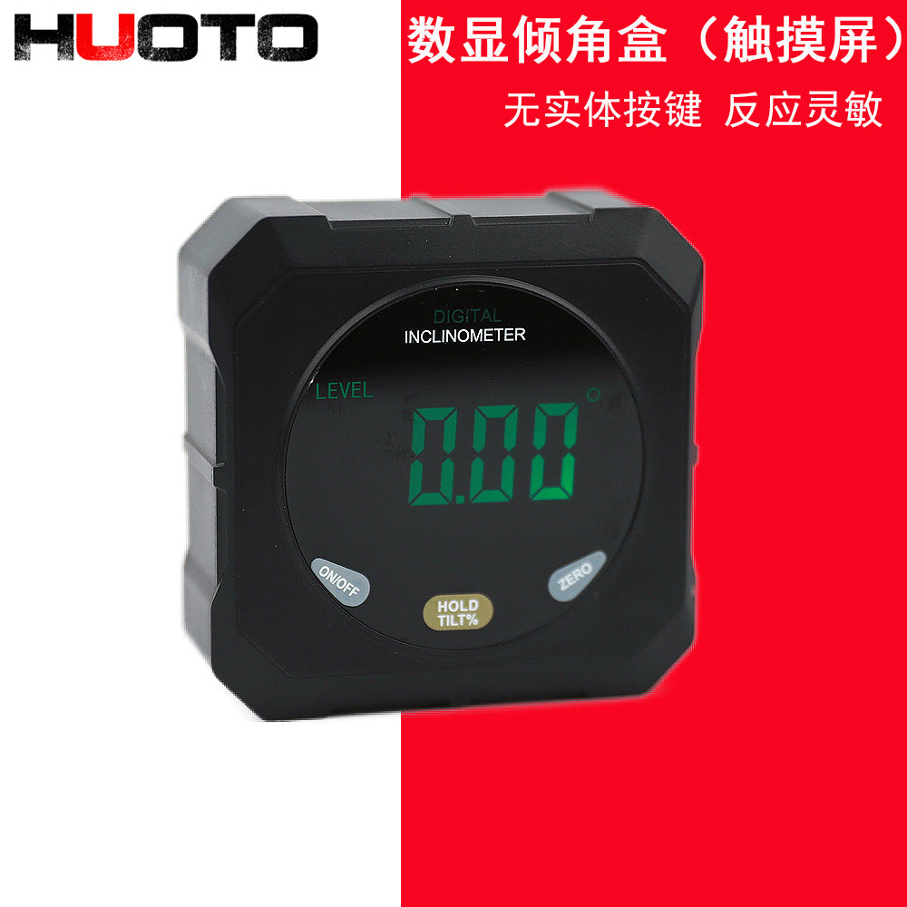 Electronic digital display inclinometer Inclination box Electronic touch screen angle measuring instrument Slope instrument wholesale