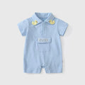 Summer lightweight chic baby boy short-sleeve romper outfit - summer wear for newborns and infants, perfect for outdoor adventures