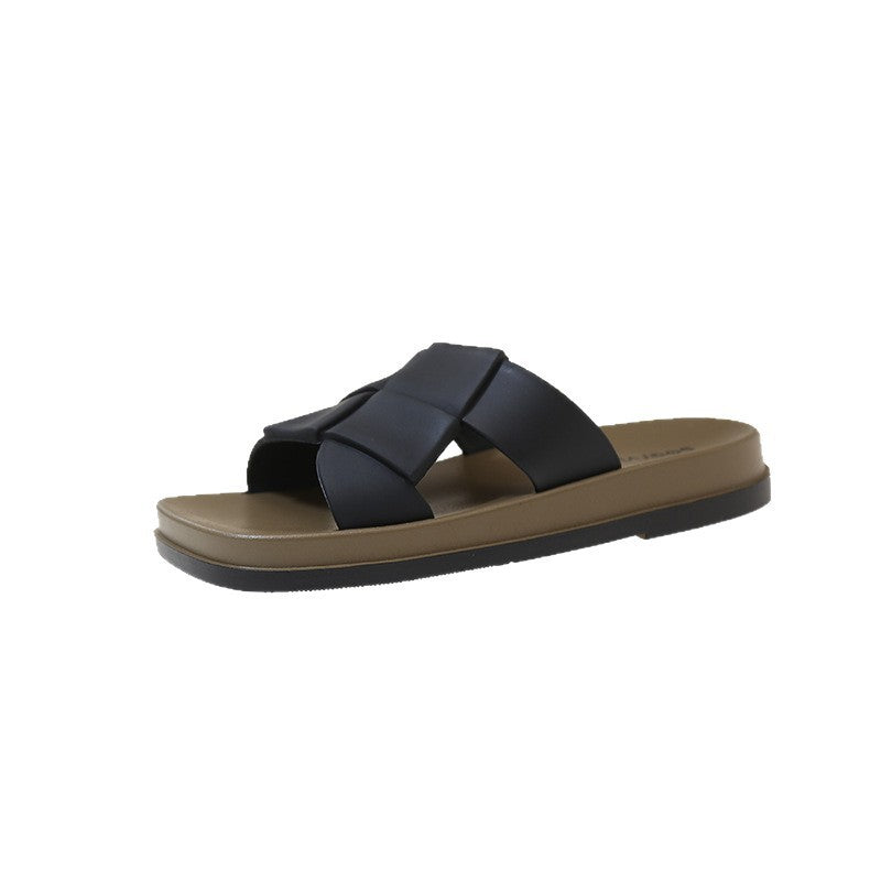 Women's versatile french-style square-toe slides - "cloud-like" comfort, breathable & non-slip beach sandals - new summer 2025 collection