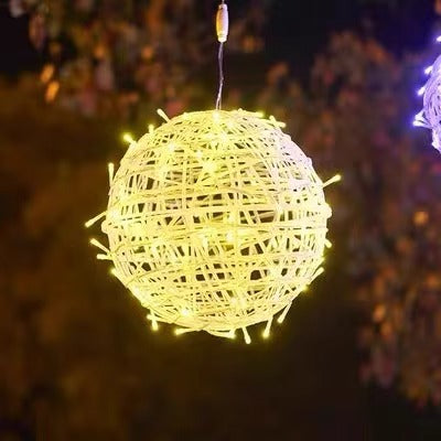 LED vine ball lamp outdoor waterproof hanging tree lanterns festival street engineering lighting luminous round ball decorative lamp