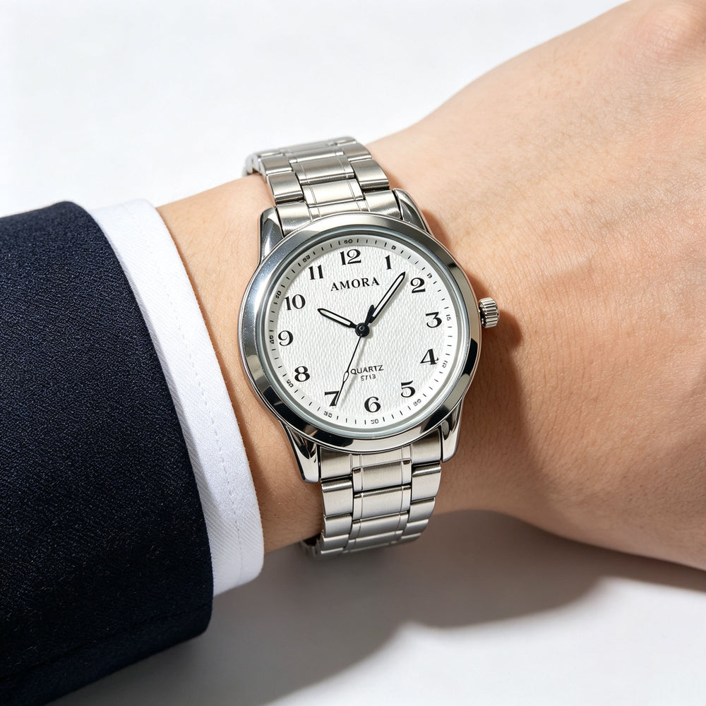 Original classic cross-border dropshipping stainless steel quartz men's watch set - waterproof wholesale men's wristwatch