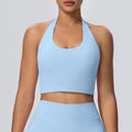 New arrival cross-border beautiful back halterintimates yoga bra bubble wrap running fitness vest halter suspender yoga clothes for women