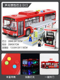 Gas station + bus stop + bus - red, includes 3 batteries + screwdriver