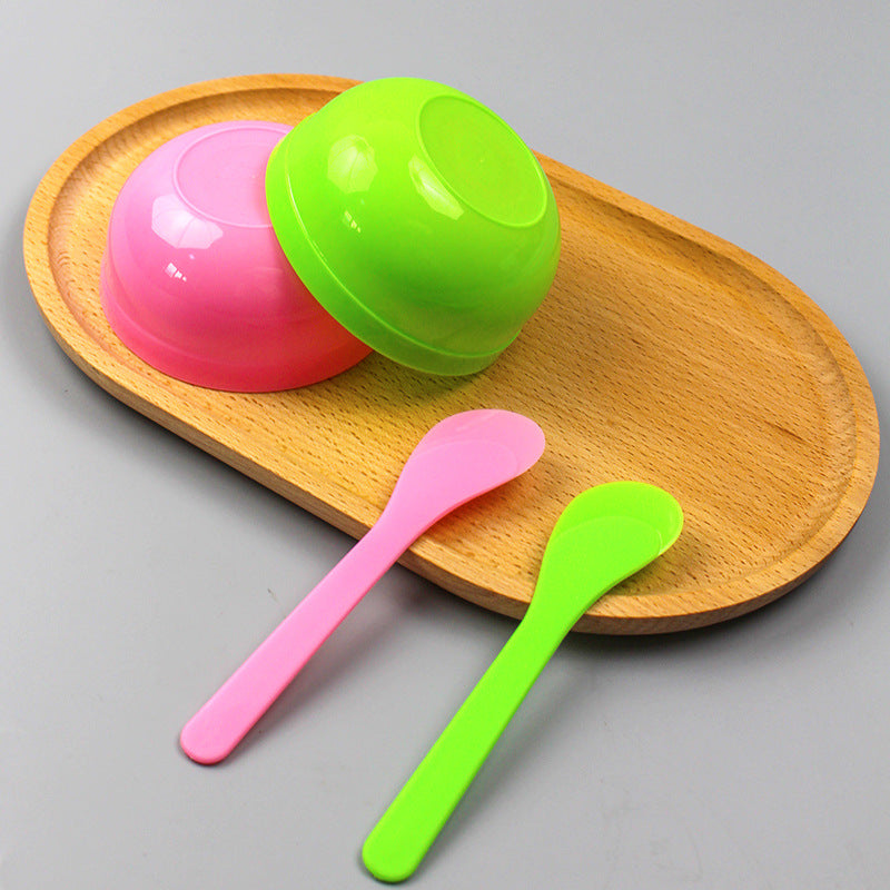 Beauty tools mask bowl mixing bowl spoon plastic bowl stirring stick mask scraper mask stick spa diy supplies