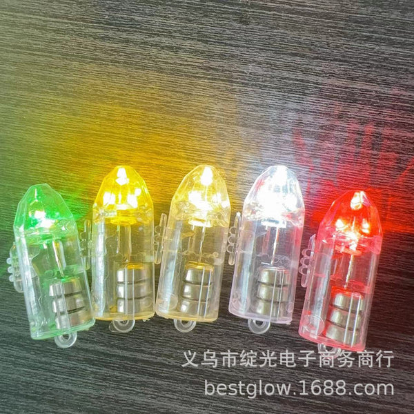 Factory direct sales bullet balloon light paper lantern wick LED balloon light with switch with hole and string DIY light