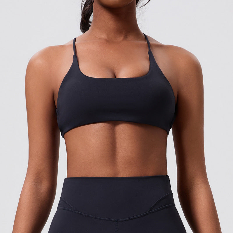 New summer outdoor running fitness outfit: backless slimming sports tank top & high-waisted peach lift tight yoga set