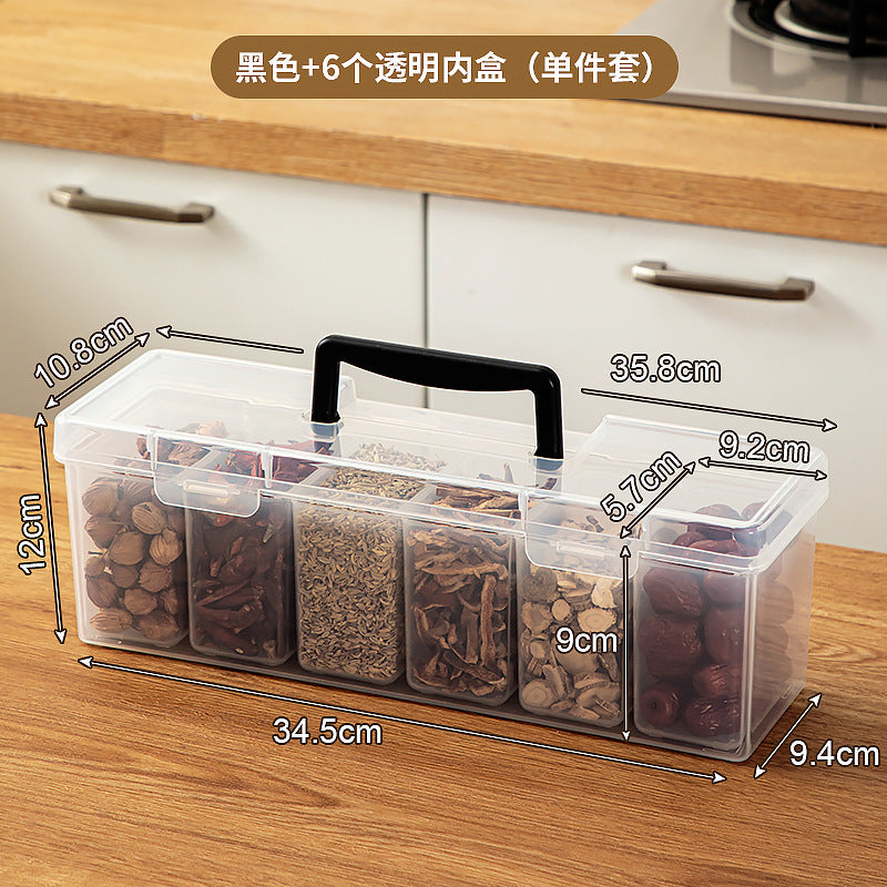 Cabinet Portable Spice Storage Box Household Plastic Seasoning Sealed Box Storage Food Grade Kitchen Seasoning Storage Box