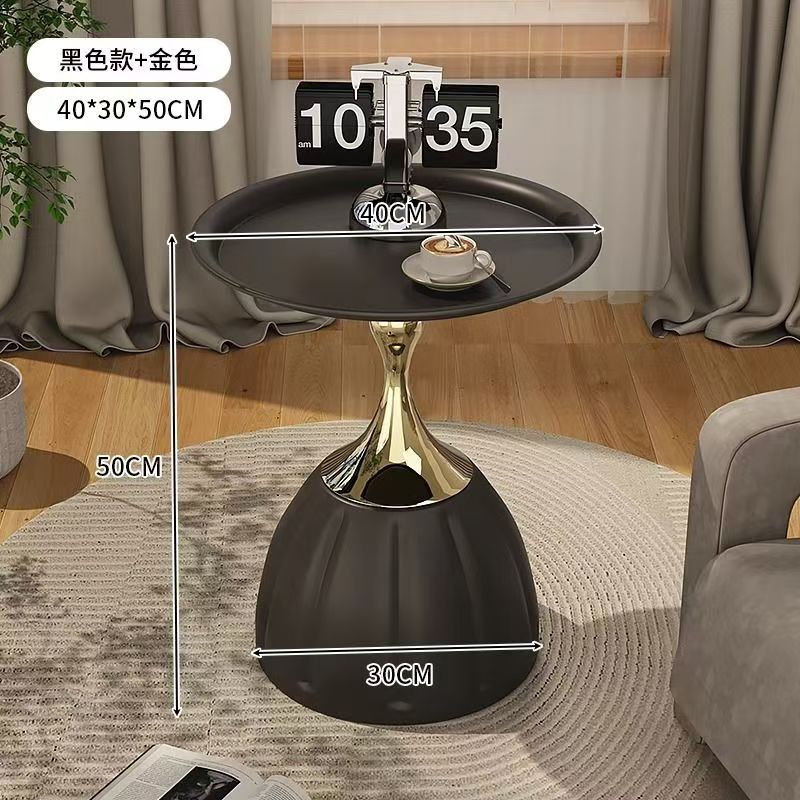 Round slate coffee table combination living room for home italian normcore tea table large and small apartmentaccessible luxuryclassy sense tea table