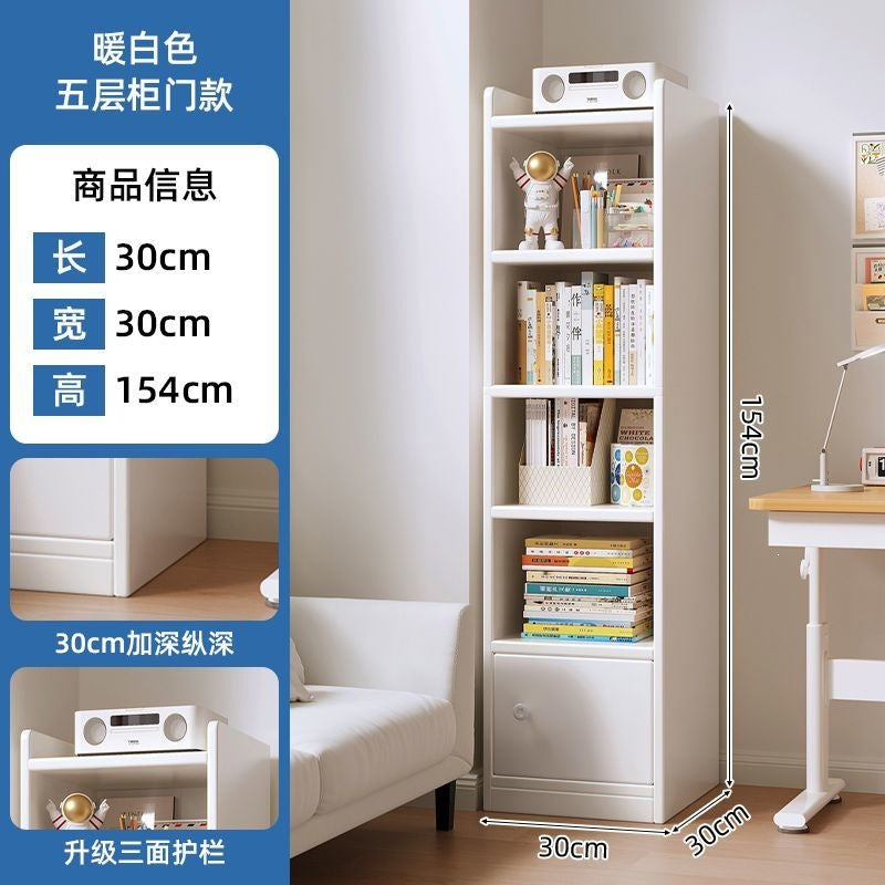 Bookshelf storage rack floor-standing simple for home multi-layer living room cabinet storage cabinet narrow slit small bookcase wall storage