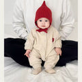 Baby new arrivalcasual 100-day outing clothes spring clothing children's clothing newborn stylecutelong sleeves one-piece khaki romper