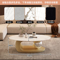 Living room slate coffee table combination simple modern small apartment for home italian normcoreaccessible luxurypopular oval sofa table