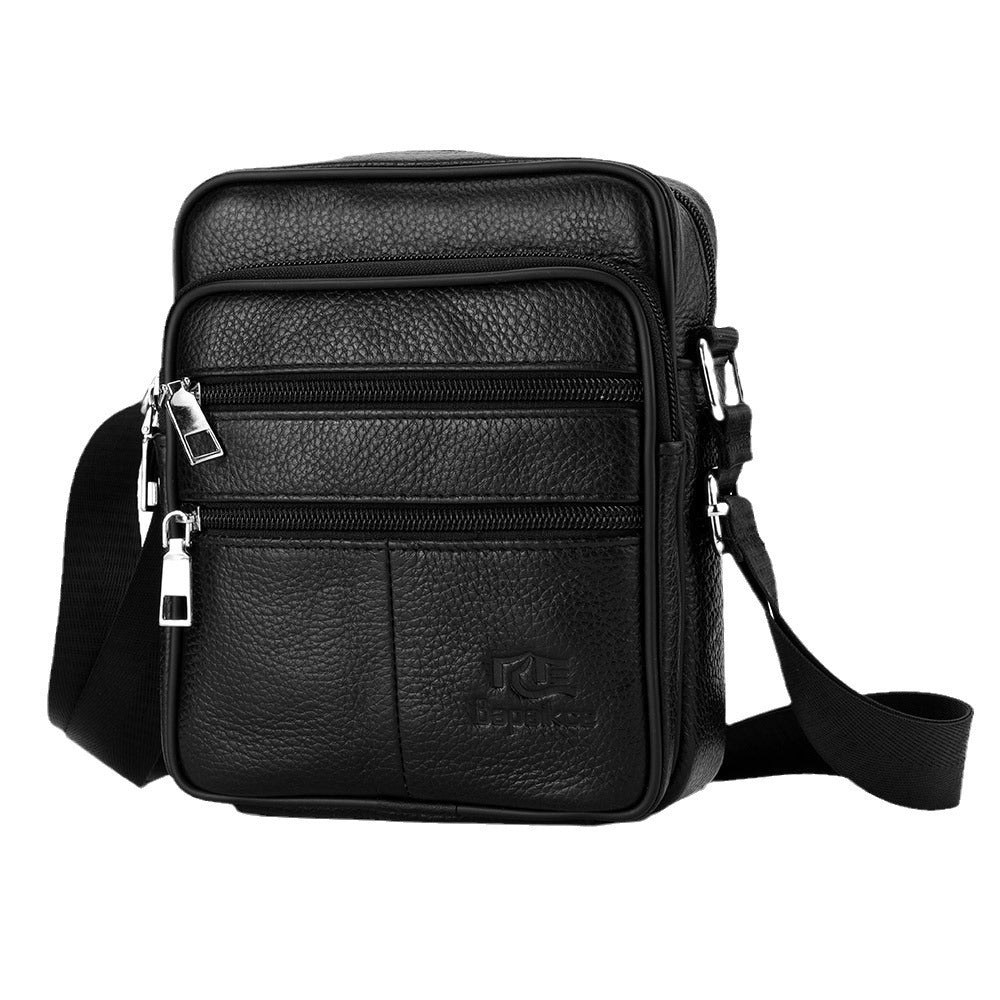 Russian new leather men's bag men's messenger bag first layer cowhide genuine bag shoulder bag men's bag