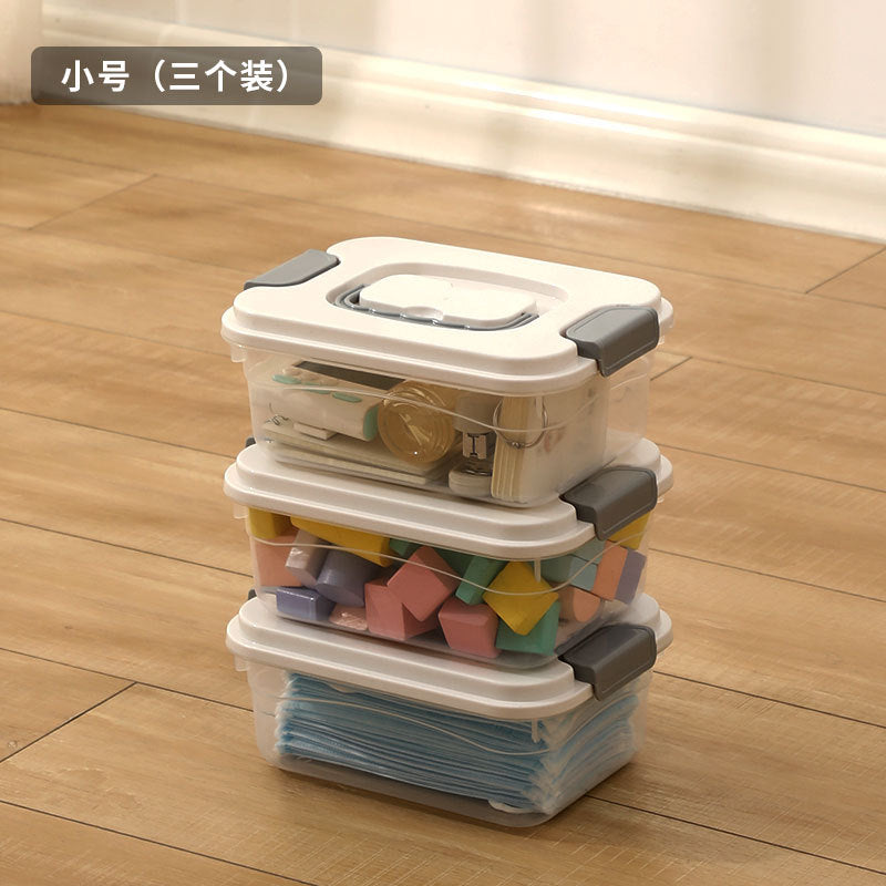 Household wardrobe storage box Clothes toys Books Transparent storage box Plastic snacks Car finishing box Storage box