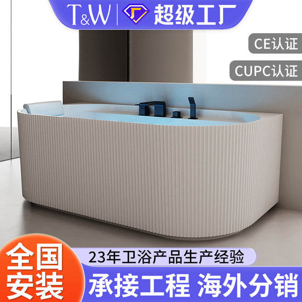 Travel Acrylic Jacuzzi Household Freestanding Heated Surf Bubble Intelligent Thermostatic Spa Bath