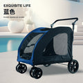 wholesale medium and large dog outdoor stroller pet stroller golden retriever giant dog foldable dog auxiliary stroller