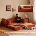 Sofa living room fabric casual small apartment rental house single and double reclining sofa assembled foldable dual-purpose sofa bed