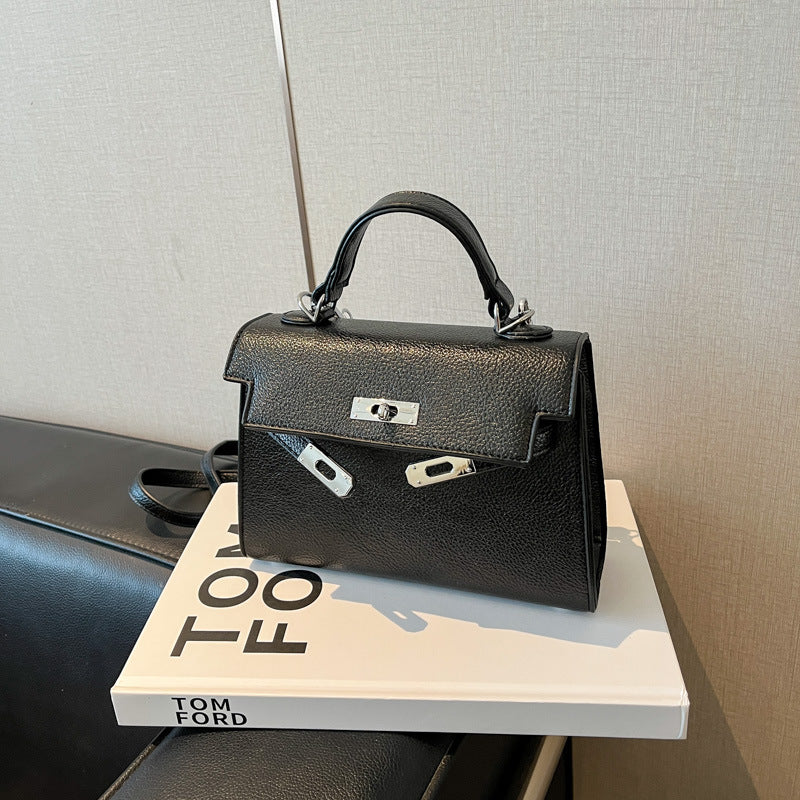 fashion small bag women's autumn and winter new travel satchel bag kelly small bag pure coloreasiest for match shoulder crossbody bag