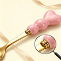 Wow, love handle dessert fork and spoon girl heart afternoon tea spoon high temperature resistant thickened ceramic handle fruit fork