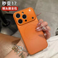 Suitable for apple 17promax mobile phone case that instantly turns into 17 large window lens film frosted magnetic iphone11 sheath