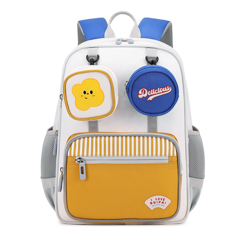 Rui brand children's schoolbag primary school students first and second grade boys and girls spine care to reduce the burden of children's lightweight waterproof backpack