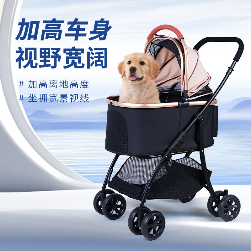 Inlair pet stroller - foldable dog and cat carrier for small breeds like poodles - lightweight pet stroller for amazon pet stores