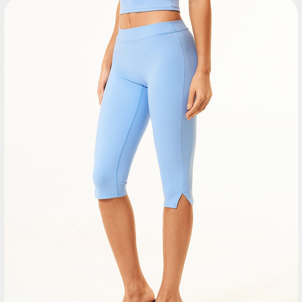 Customizable yoga tummy control mid-length shorts - women's butt lifting running sports short low-rise capri fitness yoga pants 3560