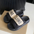 Black super popular internet celebrity thick sole flip-flops women's summer outwear2024new arrivalclassy soft bottom lightweight sandals