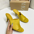 2025 spring/summer new fashion versatile sexy european and american style genuine leather wedge heel mule sandals