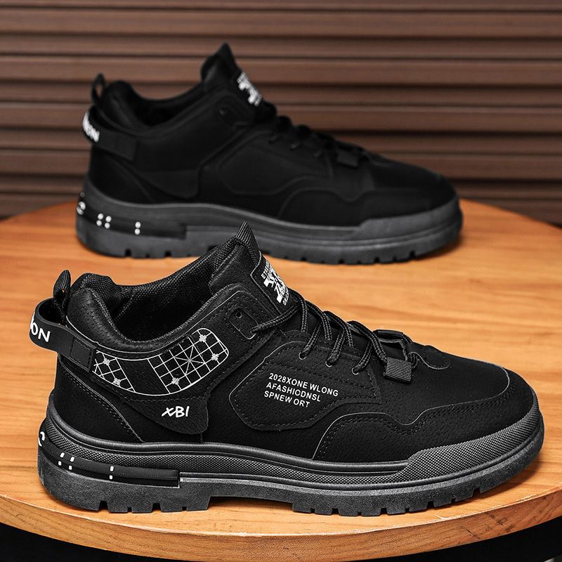 Men's winter new high-top martin boots - slip-resistant, durable work boots, height-increasing, wear-resistant thick-soled outdoor hiking shoes