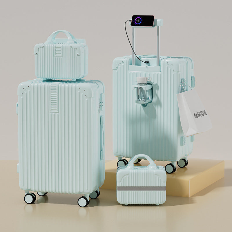 New child and mother suitcase silent universal wheel 20 inch boarding case large capacity trolley case 26 inch wedding case password