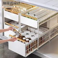 Under-sink storage rack kitchen seasoning dish pull-out for home multi-functional pool storage cabinet pull basket layering