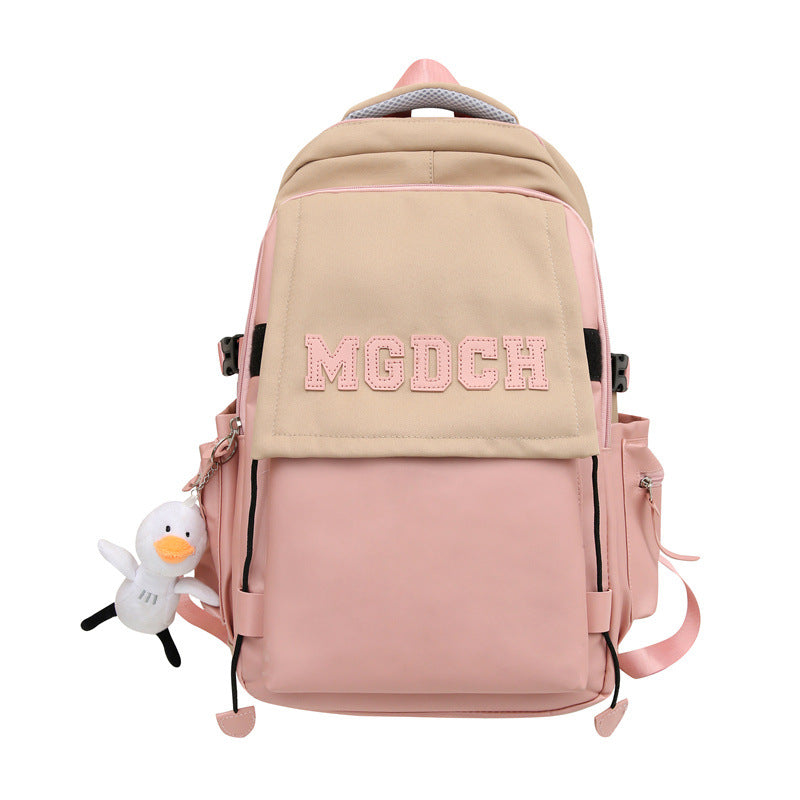 School bag female Japanese ins wind simple high school college student backpack large capacity women's bag anti-splashing travel backpack