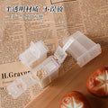 Divided spice jar plastic portable travel spice organizer mini double compartment kitchen spice box cross-border hot seller