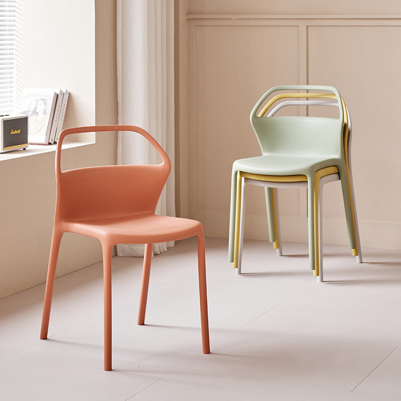 For homemodern casual plastic chair casual scandinavian backrest dining chair makeup stackable casual waiting outdoor chair