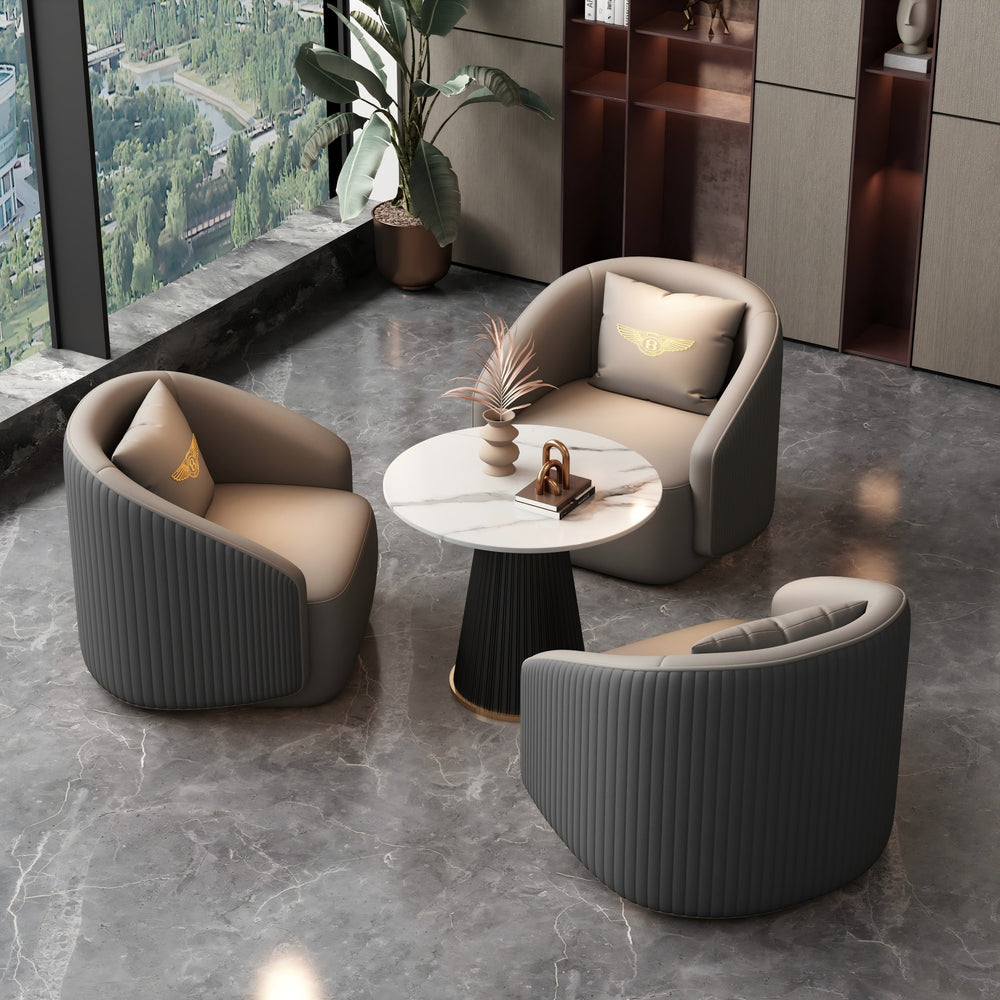 Coffee shop negotiation table and chair set, light luxury single sofa and coffee table combination, commercial beauty salon reception leisure table and chair set