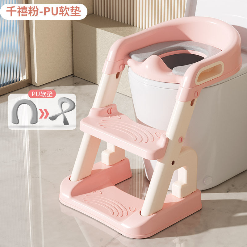 Kids toilet toilet stairs male child urinal basin ring female baby special baby foldable ladder foot stool