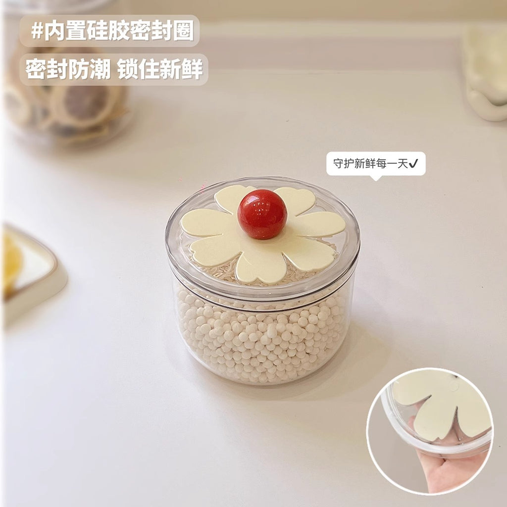 Sealed tank household dried fruit round transparent fresh-keeping box high value kitchen grains snacks storage tank