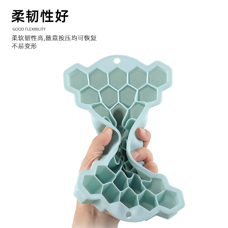 Factory direct wholesale - in stock - creative 30-cavity ice cube tray - silicone ice mold with lid - home ice maker ice cube tray