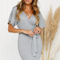 cross-border  new arrival: sexy backless tie-up bodycon dress - spring/summer collection - in stock