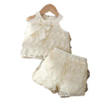 Kids clothing cross-border exclusive iexport fashion children's clothing new arrival children's wave mesh suit skirt
